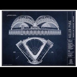 Milawake Brewers Miller Park Blueprint